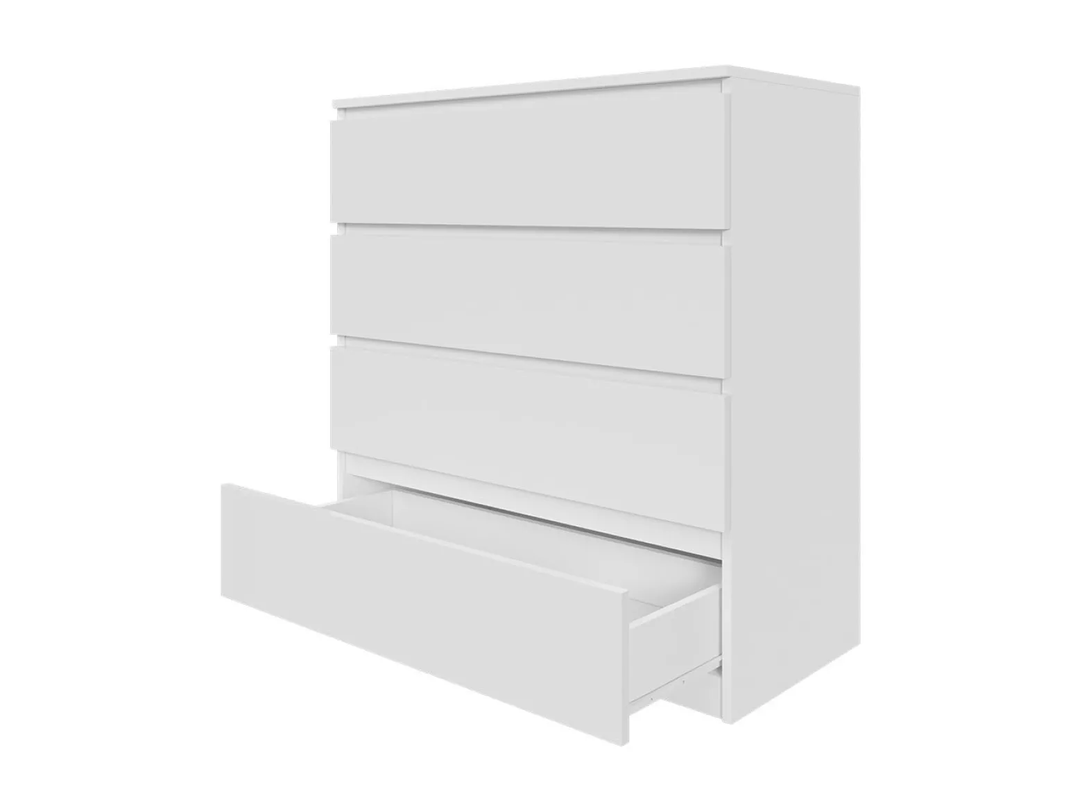 Komoda biała 90cm - 4 szuflady, nowoczesny design PL
