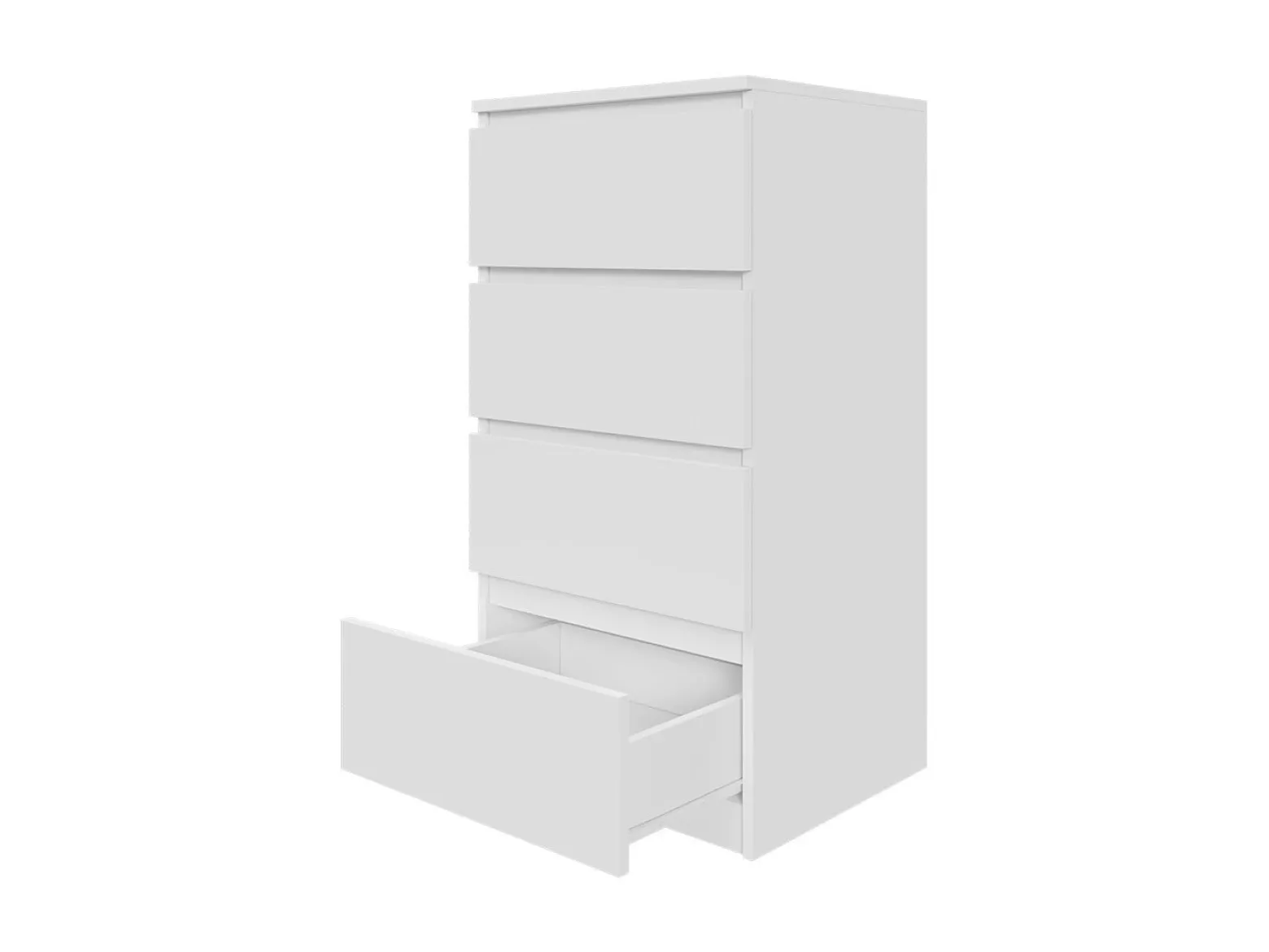 Komoda biała 50cm - 4 szuflady, nowoczesny design PL