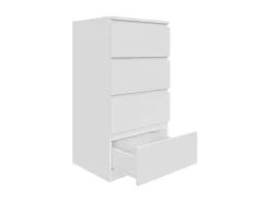 Komoda biała 50cm - 4 szuflady, nowoczesny design PL