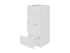 Komoda biała 40cm - 4 szuflady, nowoczesny design PL