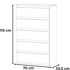 Komoda biała nowoczesna 70cm hugo szafka rtv salon sypialnia