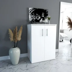 Komoda biała szafka do salonu sypialni 60cm drzwiczki półka