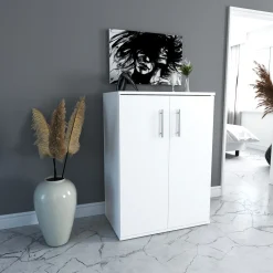 Komoda biała szafka do salonu sypialni 60cm drzwiczki półka