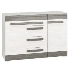 Komoda BIANKA 2D4S 138 sosna śnieżna/szara