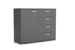 Komoda Brixton 100 cm Antracytowa nowoczesna