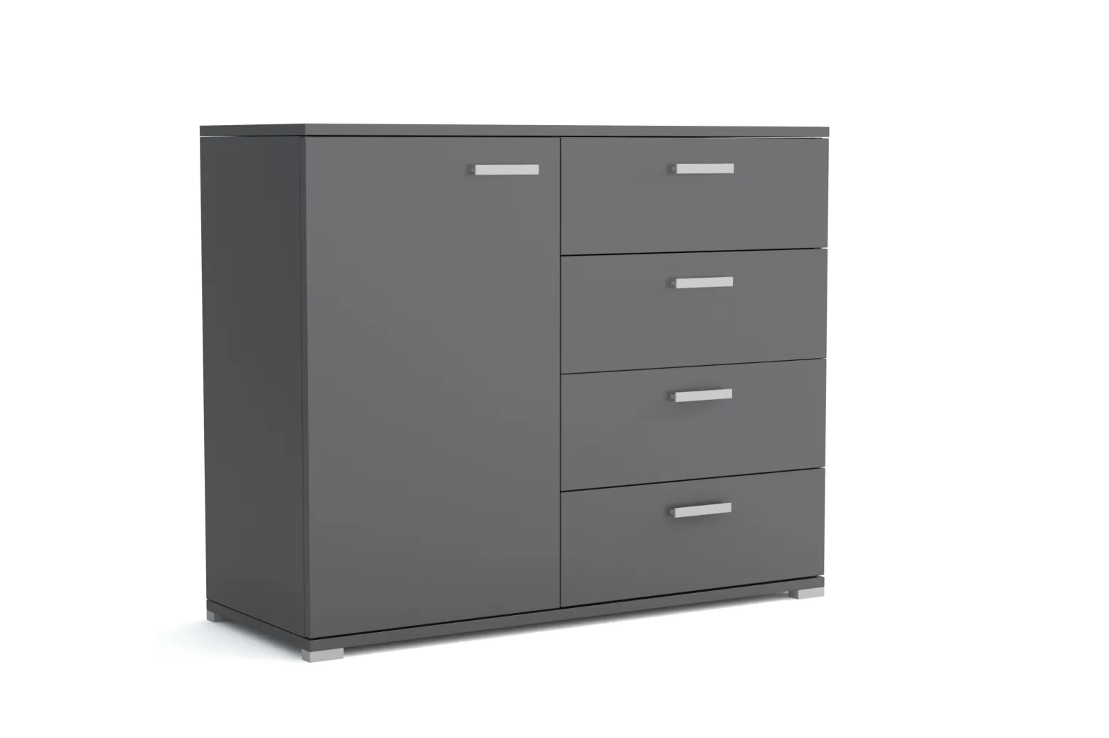 Komoda Brixton 100 cm Antracytowa nowoczesna