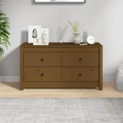 Komoda Brąz 100 x 40 x 54 cm Drewno sosnowe vidaXL