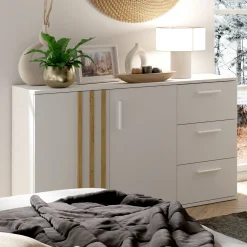 Komoda 120 cm dwudrzwiowa do salonu TALLY biała
