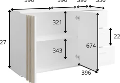 Komoda 120 cm dwudrzwiowa do salonu TALLY biała