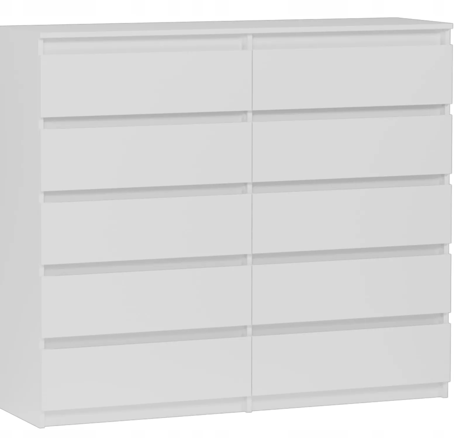 Komoda 140cm 10 szuflad szafka FRAMIRE R-140-S10 biała