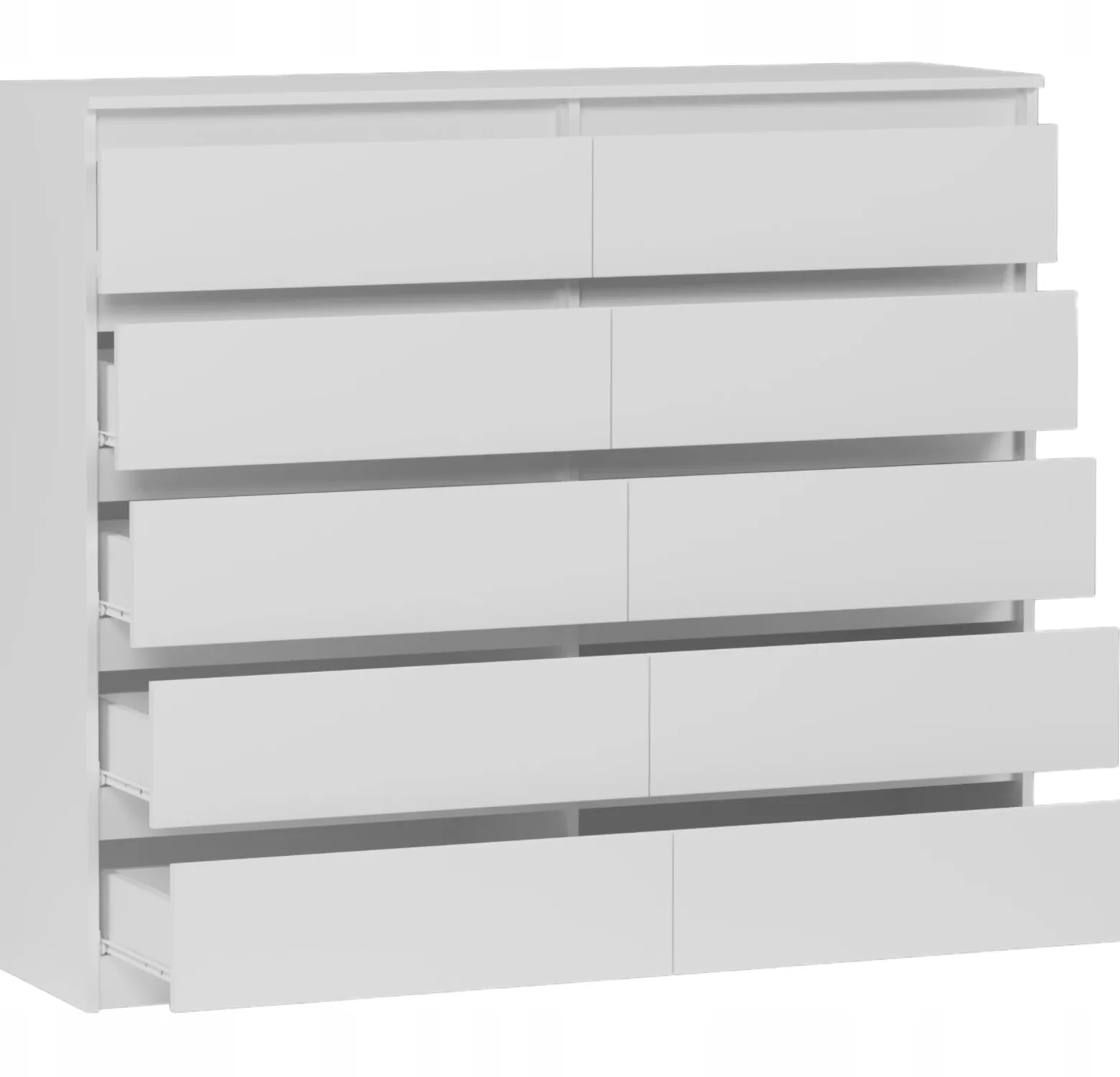 Komoda 140cm 10 szuflad szafka FRAMIRE R-140-S10 biała