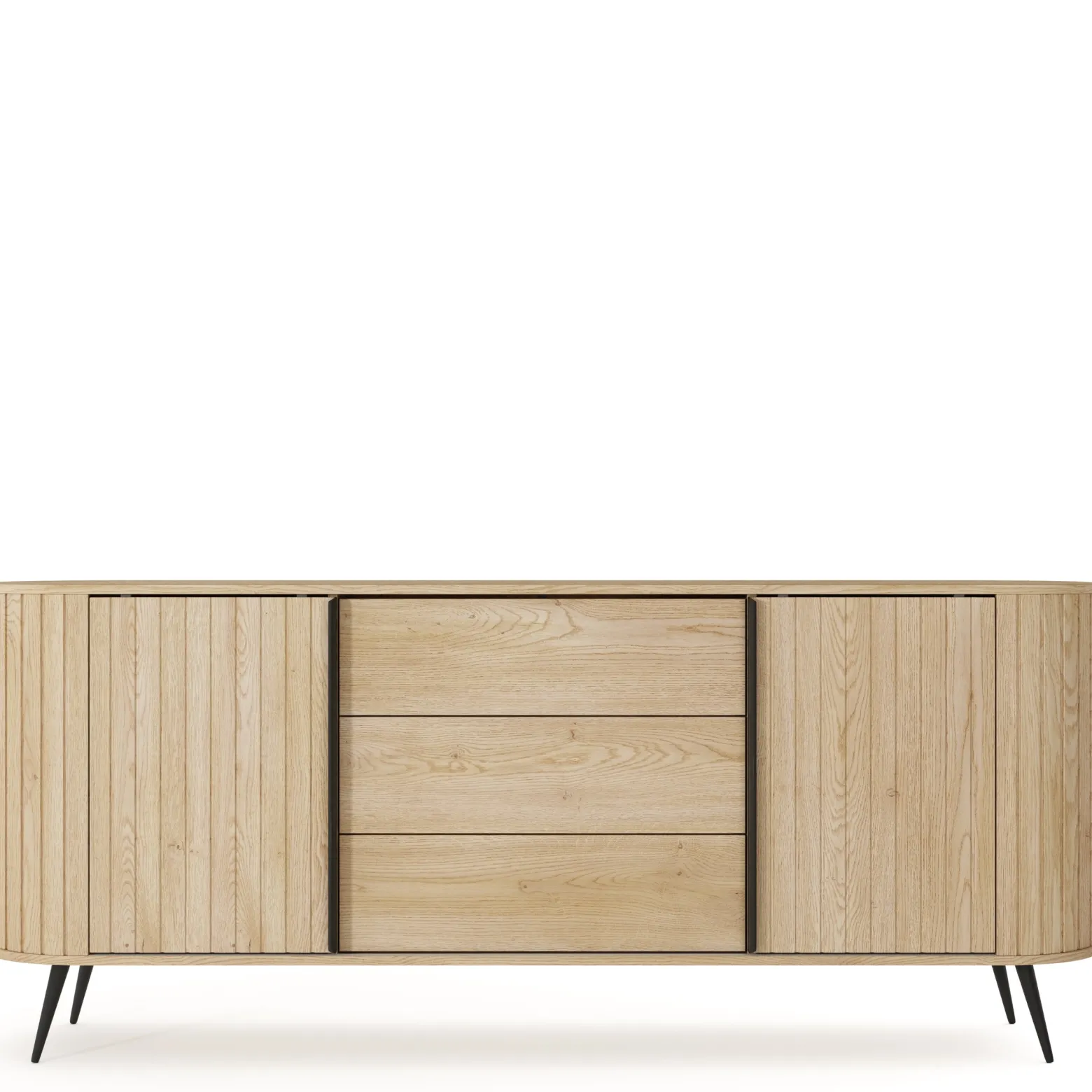 Komoda 196 cm z szufladami LOVEL dąb cremona