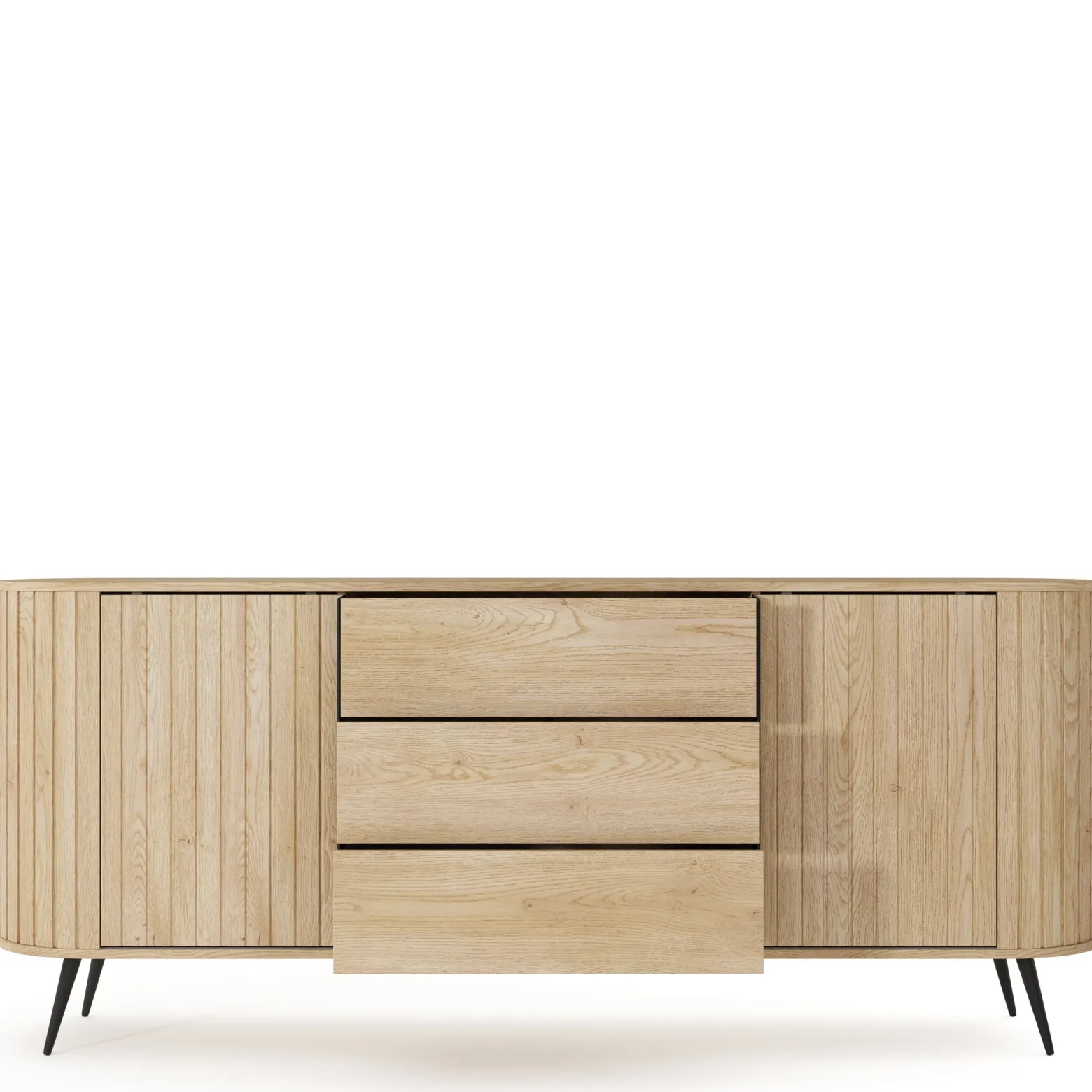 Komoda 196 cm z szufladami LOVEL dąb cremona