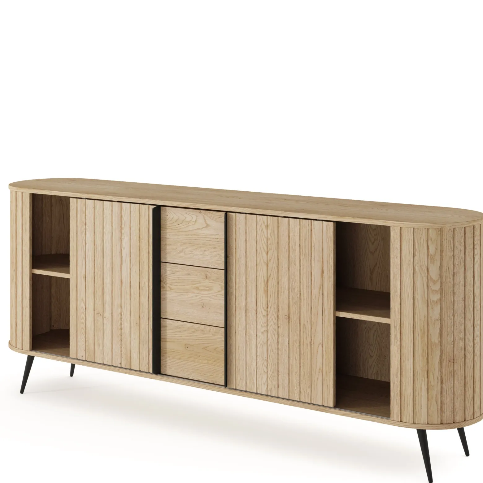 Komoda 196 cm z szufladami LOVEL dąb cremona