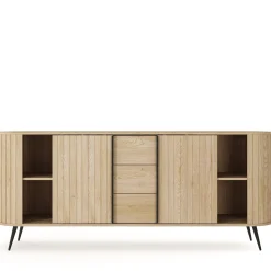 Komoda 196 cm z szufladami LOVEL dąb cremona