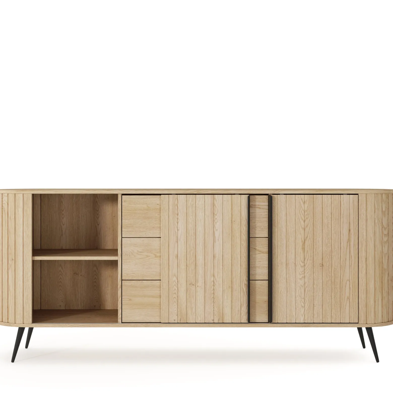 Komoda 196 cm z szufladami LOVEL dąb cremona