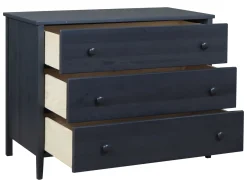 Komoda Colorado I drewniana, 3 szuflady, kolor orzech