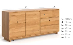 Komoda dębowa Gloire