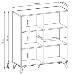 Komoda DIAMO do salonu w jodełkę KD 104