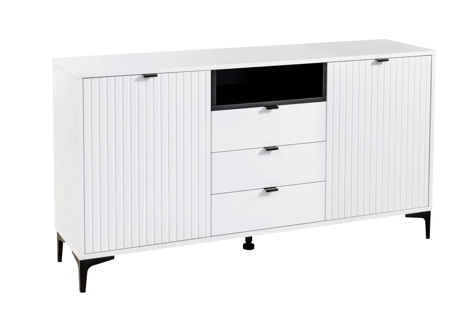 Komoda do salonu 2D3S biały/Czarny-Biały elegancka Bestseller