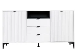 Komoda do salonu 2D3S biały/Czarny-Biały elegancka Bestseller