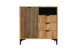 Komoda do sypialni 1D3S 86 Dąb Craft Złoty nowoczesna i elegancka