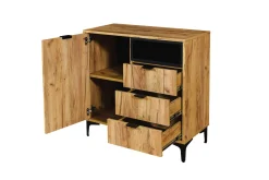 Komoda do sypialni 1D3S 86 Dąb Craft Złoty nowoczesna i elegancka