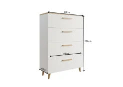 Komoda Fiord dąb artisan/biały