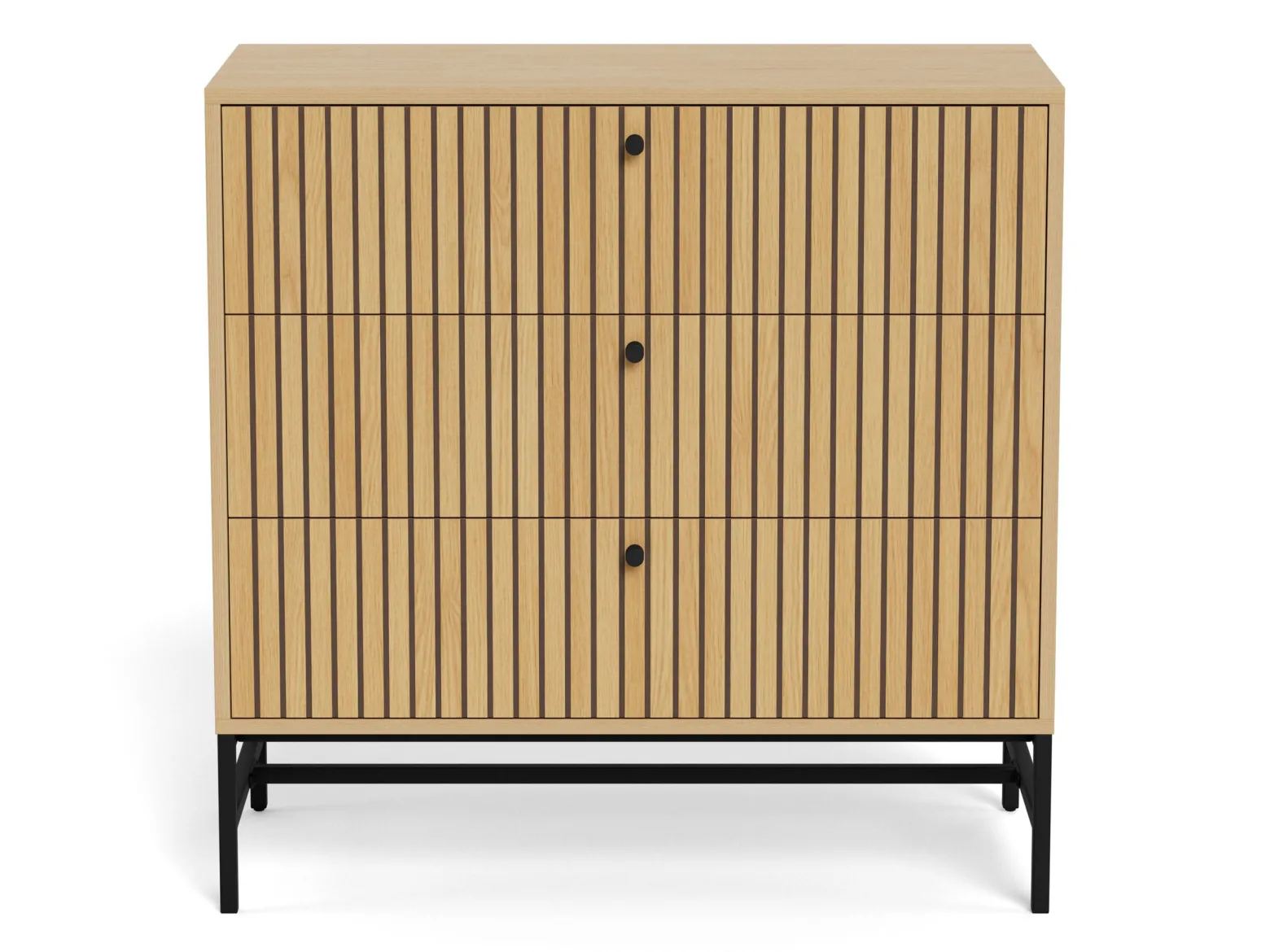 Komoda Harper Lamel 80x80 cm z 3 szufladami