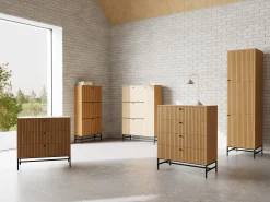 Komoda Harper Lamel 80x80 cm z 3 szufladami
