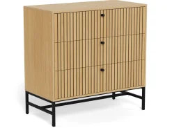 Komoda Harper Lamel 80x80 cm z 3 szufladami