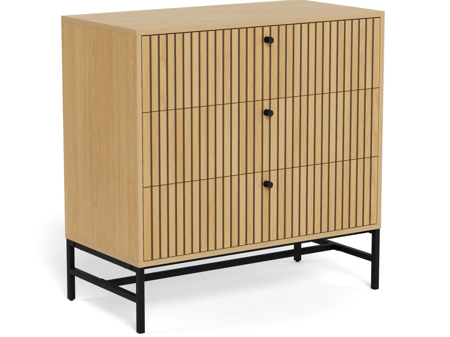 Komoda Harper Lamel 80x80 cm z 3 szufladami