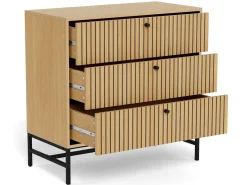Komoda Harper Lamel 80x80 cm z 3 szufladami