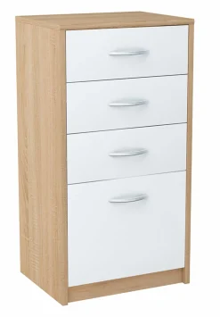 Komoda K026 Dąb Sonoma-Biały 85x45x35 cm Bestseller