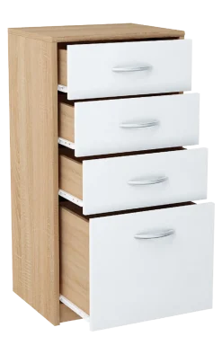 Komoda K026 Dąb Sonoma-Biały 85x45x35 cm Bestseller