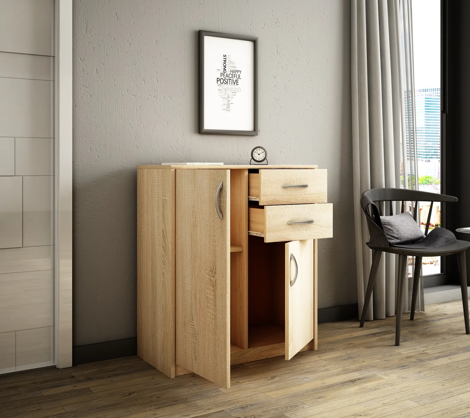 Komoda K020 Dąb Sonoma 85x74x35 cm Bestseller