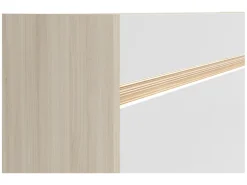 Komoda Kim z 3 drzwiami i 3 szufladami dąb riva jasny/biały