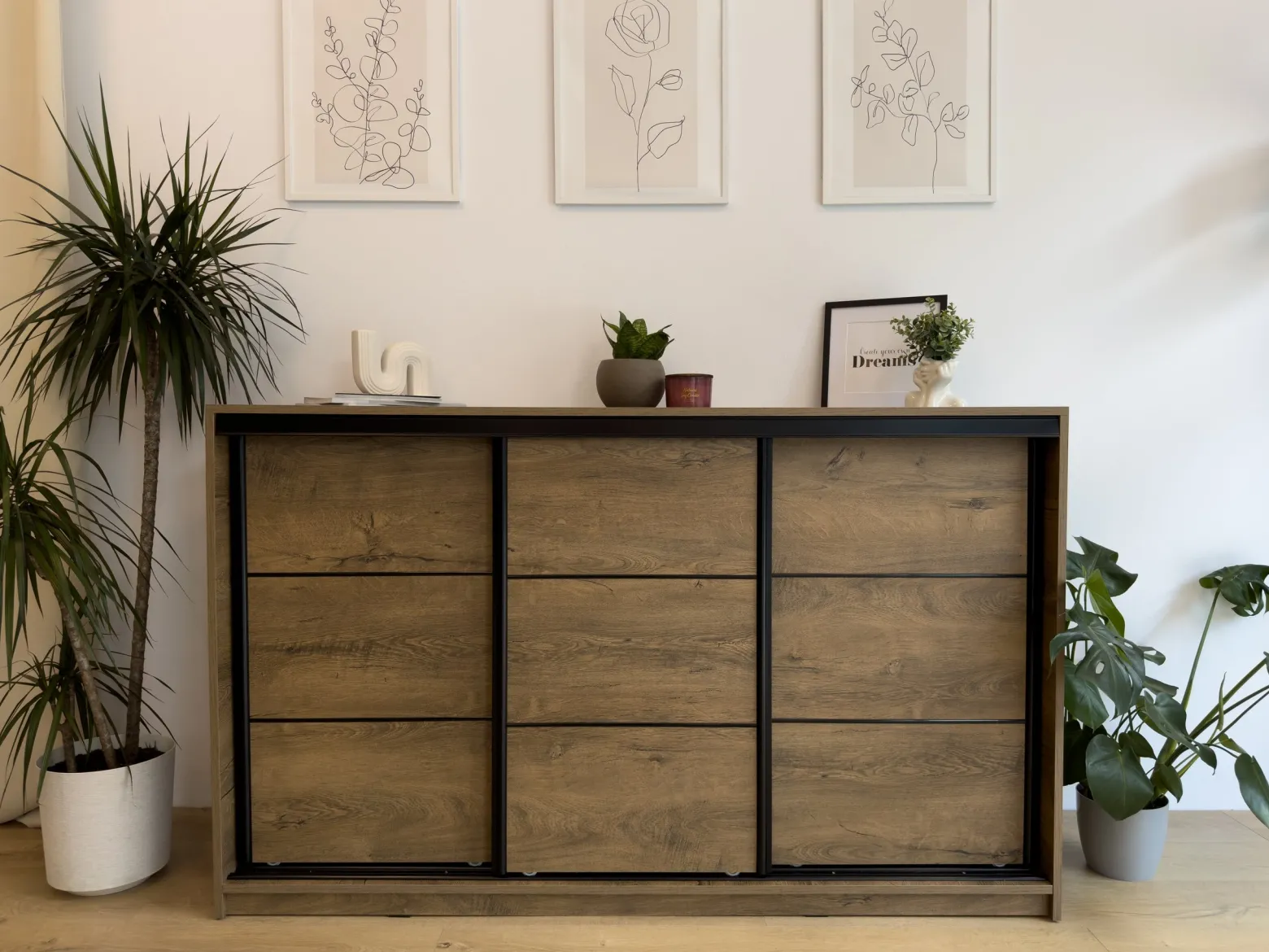 Komoda LOFT dwudrzwiowa 120 cm dąb artisan
