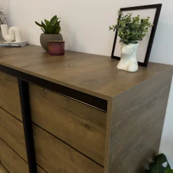 Komoda LOFT dwudrzwiowa 120 cm dąb artisan
