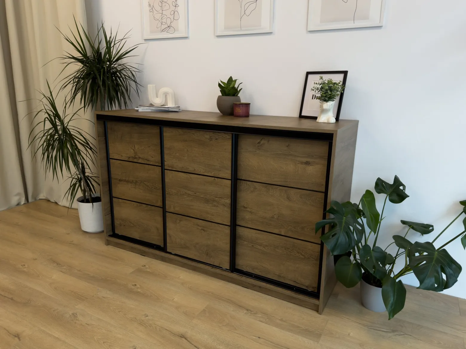 Komoda LOFT dwudrzwiowa 120 cm dąb artisan