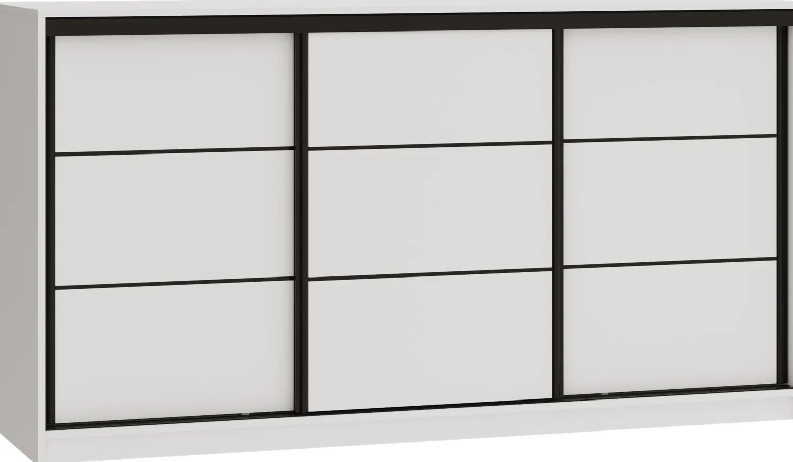 Komoda LOFT trzydrzwiowa 180 cm biały