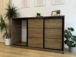 Komoda LOFT trzydrzwiowa 180 cm biały