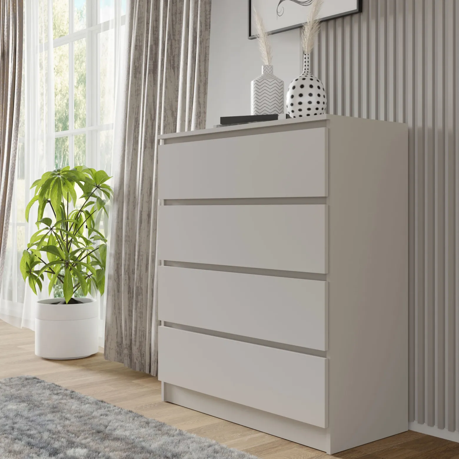 Komoda MAJA S4 90 cm kaszmir 4 szuflady