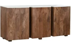 Komoda mango z marmurowym blatem 76x162,5x47 cm