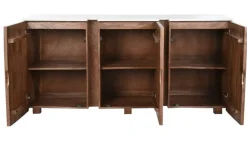 Komoda mango z marmurowym blatem 76x162,5x47 cm
