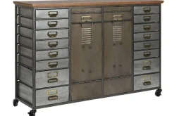 Komoda metalowa loftowa 16 szuflad 123 cm