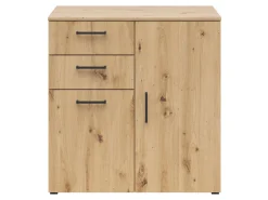 Komoda MultiDo 80 cm z 2 drzwiami i 2 szufladami dąb artisan