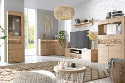 Komoda NATURAL 102 cm dąb ribbeck pojemna półki drzwi