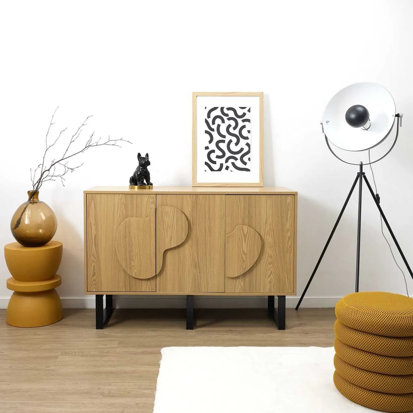 Komoda NORD 3D Loft 120cm Dąb Sonoma Design
