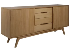 Komoda Oslo dębowa 180 cm, 2 drzwiczki 4 szuflady, kolor dębowy olejowany